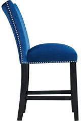 VALERY Blue Velvet 20" Wide Counter Chair