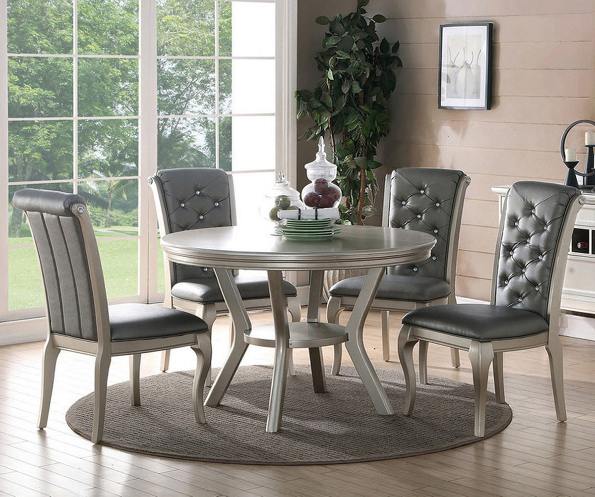 VENICE Silver 5 Piece Dining Set