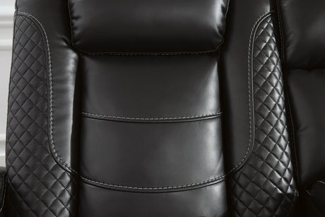 VIKTOR Black 86" Wide Power Reclining Sofa