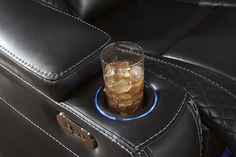 VIKTOR Black 75" Wide Power Reclining Loveseat
