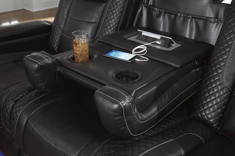 VIKTOR Black 86" Wide Power Reclining Sofa