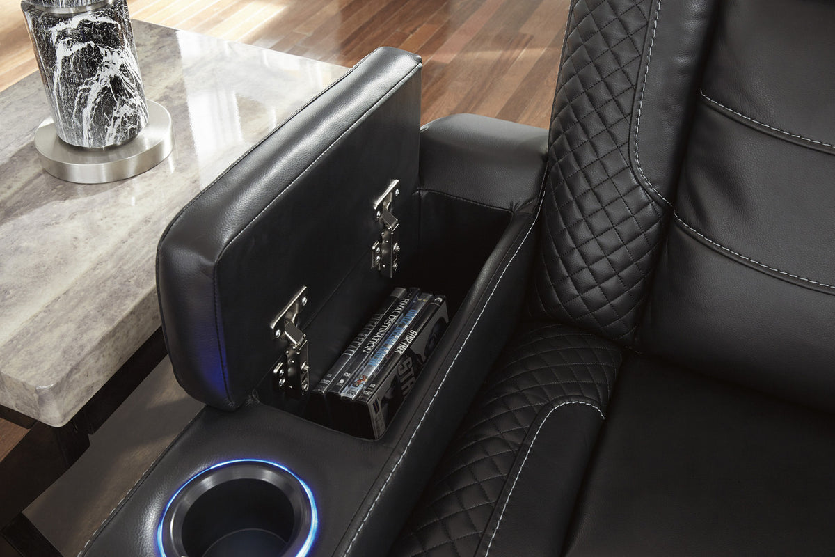 VIKTOR Black 86" Wide Power Reclining Sofa