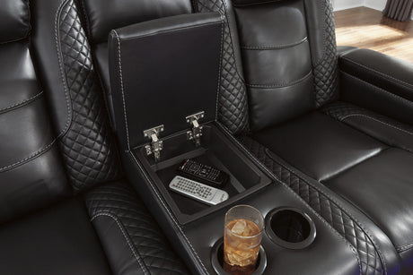 VIKTOR Black 75" Wide Power Reclining Loveseat