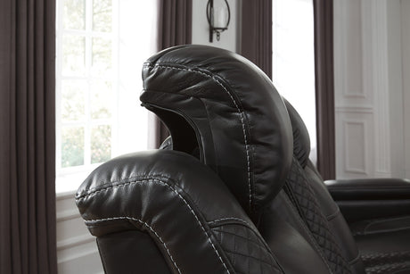 VIKTOR Black 75" Wide Power Reclining Loveseat