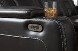 VIKTOR Black 86" Wide Power Reclining Sofa