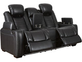 VIKTOR Black 75" Wide Power Reclining Loveseat