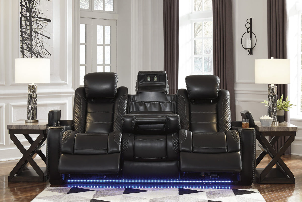 VIKTOR Black 86" Wide Power Reclining Sofa