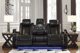 VIKTOR Black 86" Wide Power Reclining Sofa
