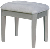 VIRGINIA Mirrored Silver 43" Wide Vanity with Stool