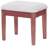 VIRGINIA Mirrored Pink 43" Wide Vanity with Stool