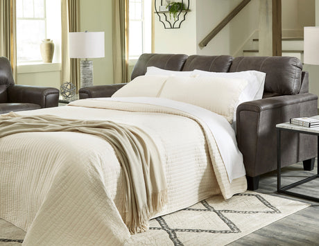 VUHL Dark Gray 89" Wide Queen Sofa Sleeper