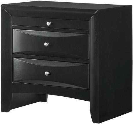 WATSON Black 26" Wide x 26" Height Nightstand with Pull-Out Tray