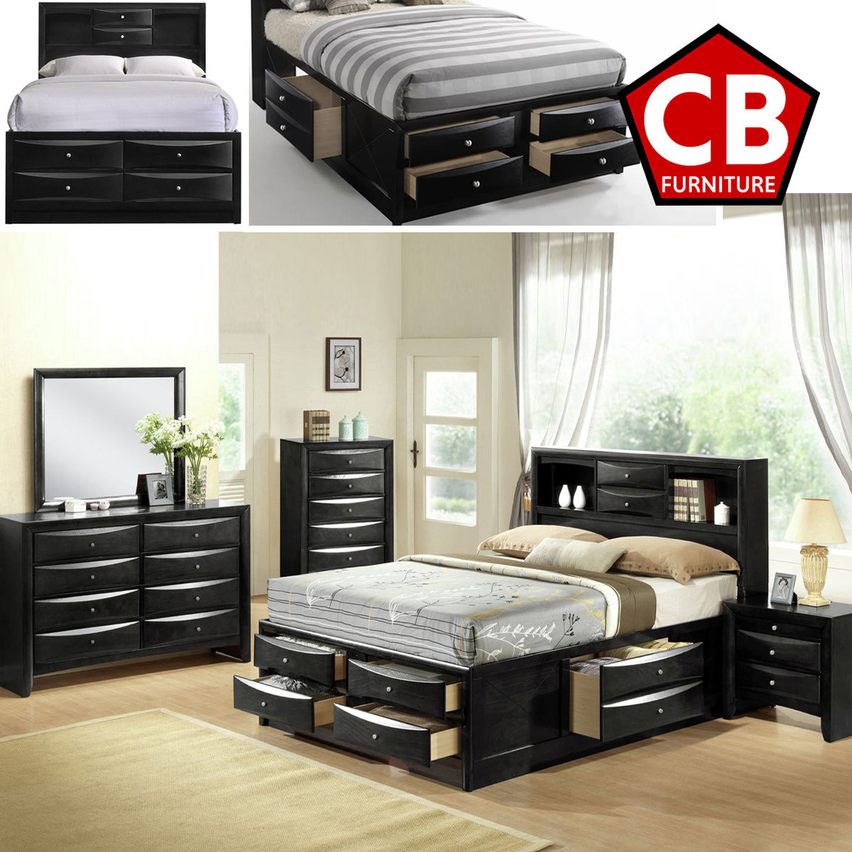WATSON Black Storage Bedroom