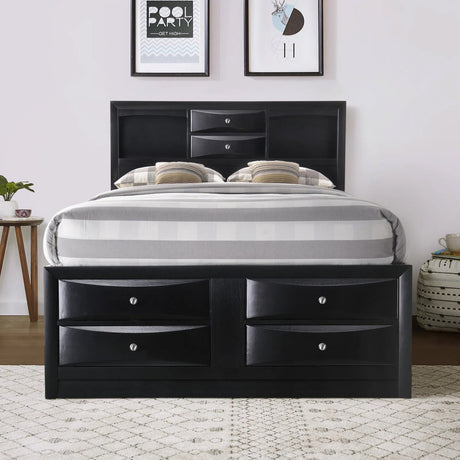 WATSON Black 56" Height Storage Platform Bed