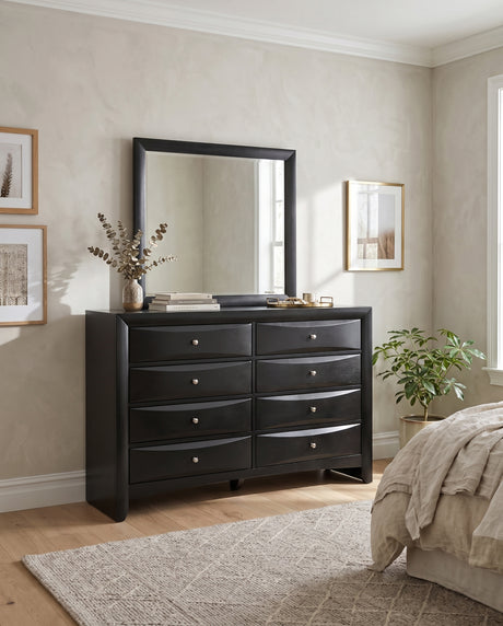 WATSON Black 59" x 76" Height Dresser & Mirror