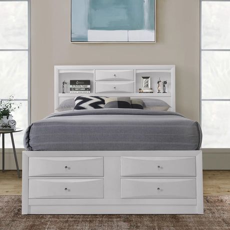 WATSON White 56" Height Storage Platform Bed