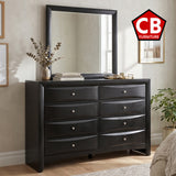 WATSON Black 59" x 76" Height Dresser & Mirror