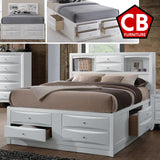 WATSON White 56" Height Storage Platform Bed