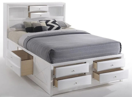 WATSON White 56" Height Storage Platform Bed