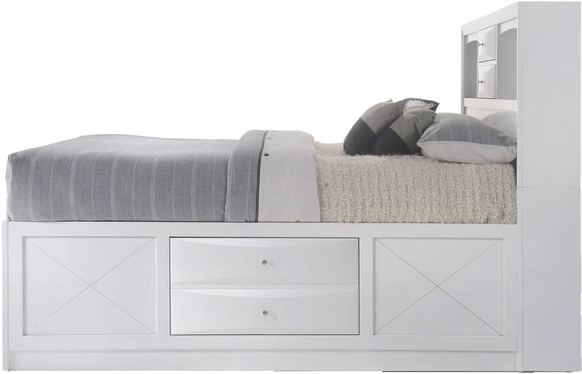 WATSON White 56" Height Storage Platform Bed