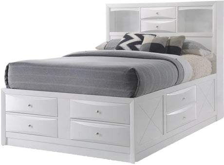WATSON White 56" Height Storage Platform Bed