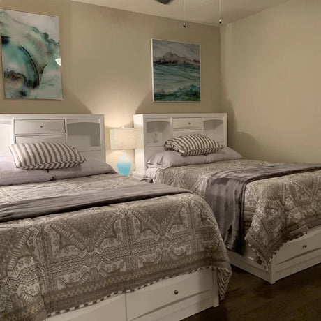 WATSON White 56" Height Storage Platform Bed