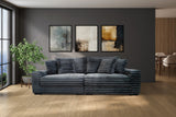 WELLIK Charcoal 99" Wide Modular Sofa
