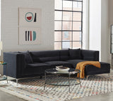 WESTBIE Matte Indigo Velvet 112" Wide Sectional