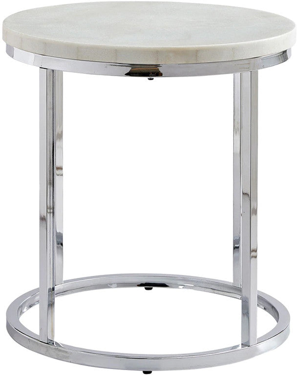 WESTFORK White Marble 3 Piece Table Set