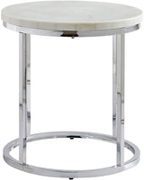 WESTFORK White Marble 3 Piece Table Set