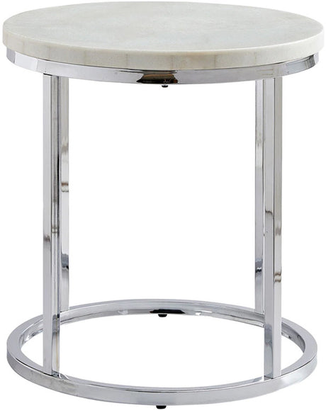 WESTFORK White Marble 3 Piece Table Set