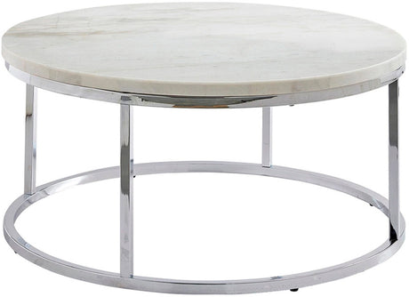 WESTFORK White Marble 3 Piece Table Set