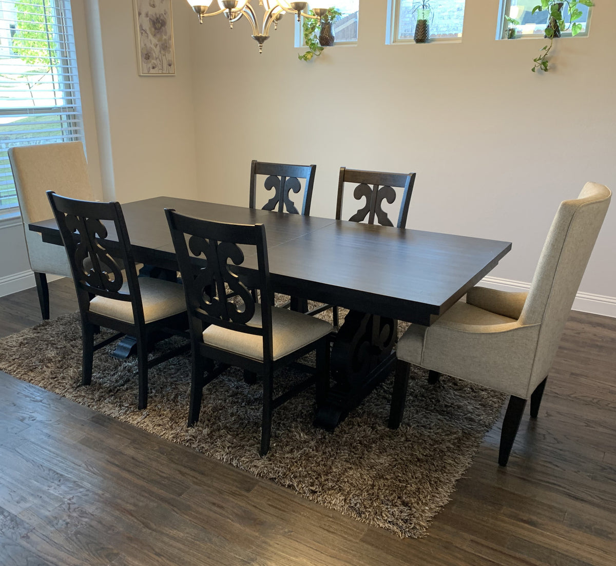 WESTIN Walnut 7 Piece Dining Set