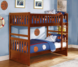 WILBUR Dark Cherry Twin over Twin Bunk Bed