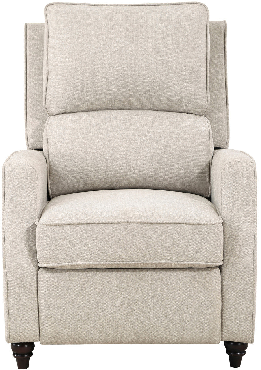 WIOTT Beige 30" Wide Push-Back Recliner