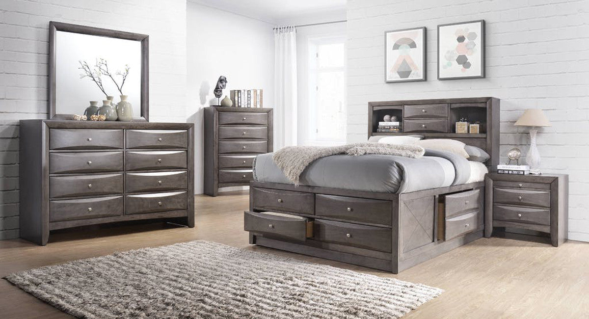 WATSON Gray 60" Height Storage Platform Bed