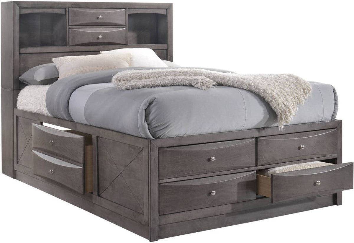 WATSON Gray 60" Height Storage Platform Bed