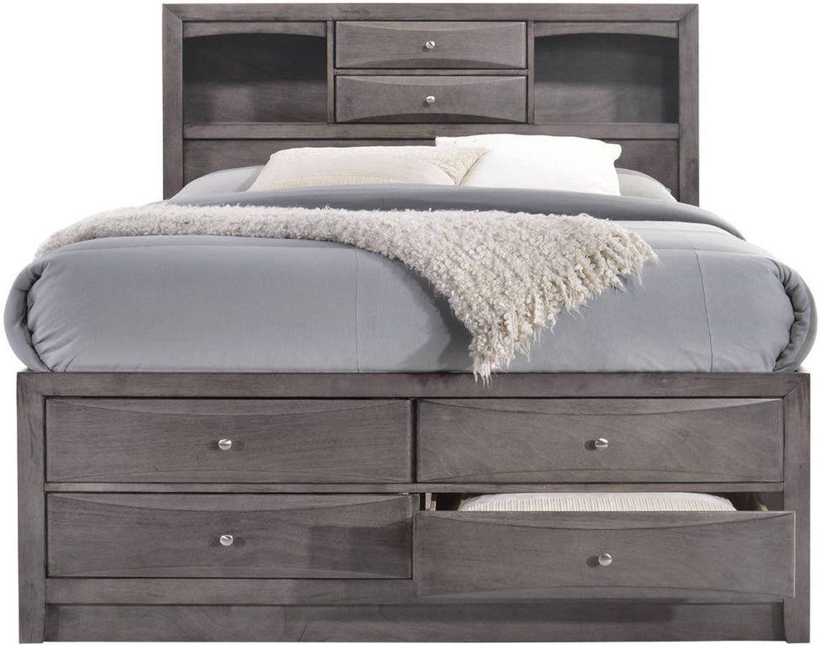 WATSON Gray 60" Height Storage Platform Bed