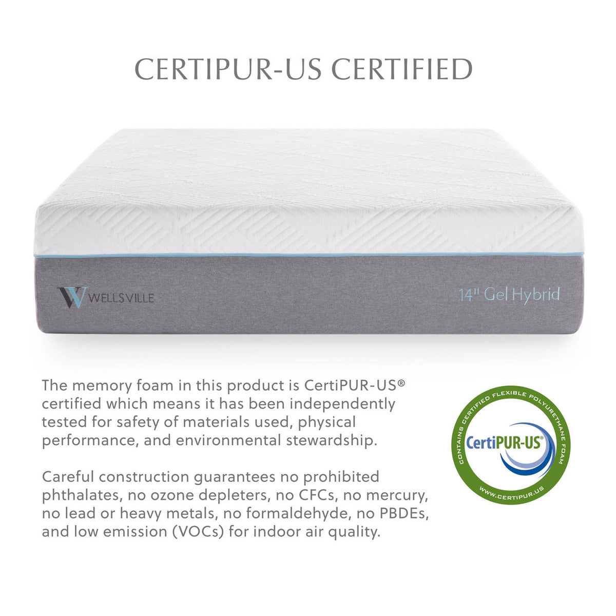 Wellsville 14 Inch Gel Hybrid Mattress