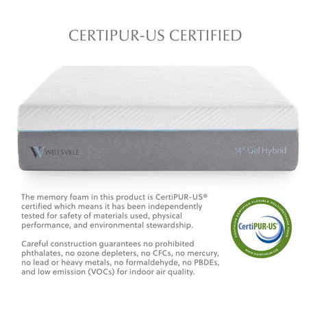 Wellsville 14 Inch Gel Hybrid Mattress