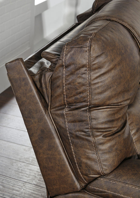 Wesley Top Grain Leather Power Recliner with Adjustable Lumbar and Headrests