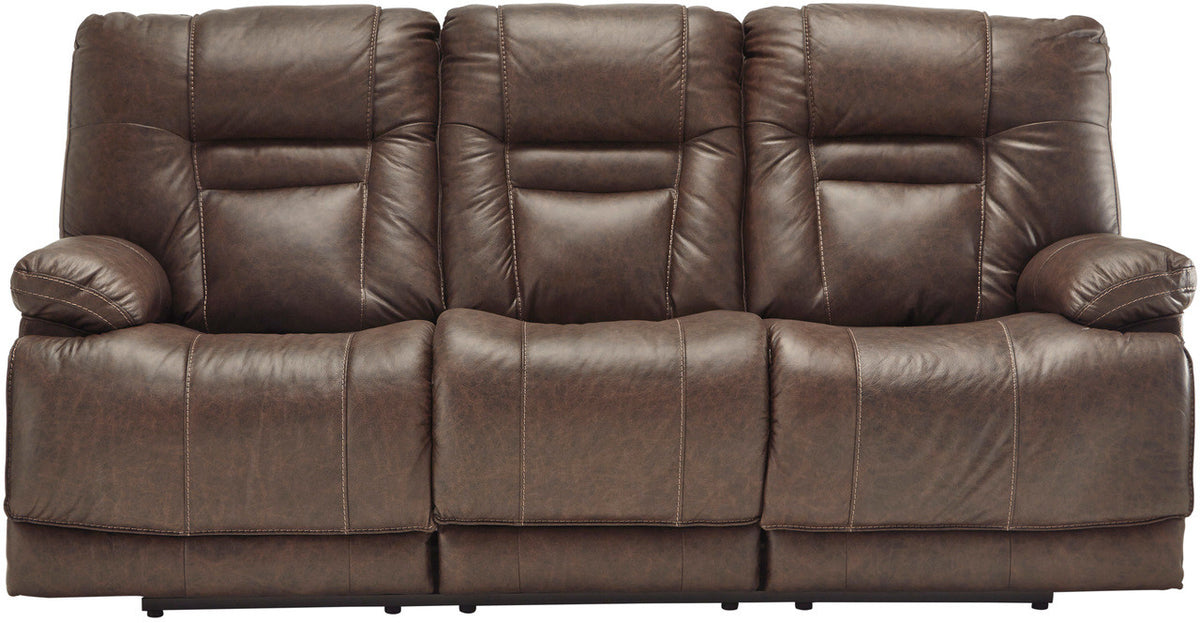 WESLEY Top Grain Leather Reclining  Sofa with Adjustable Lumbar and Headrests
