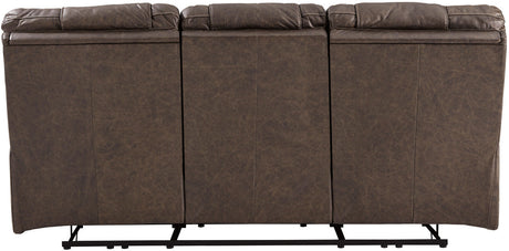 WESLEY Brown 100% Top-Grain Leather Reclining Livingroom with Adjustable Lumbar and Headrests