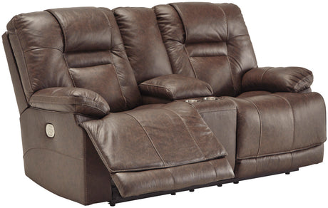Wesley Top Grain Leather Reclining  Loveseat with Adjustable Lumbar and Headrests