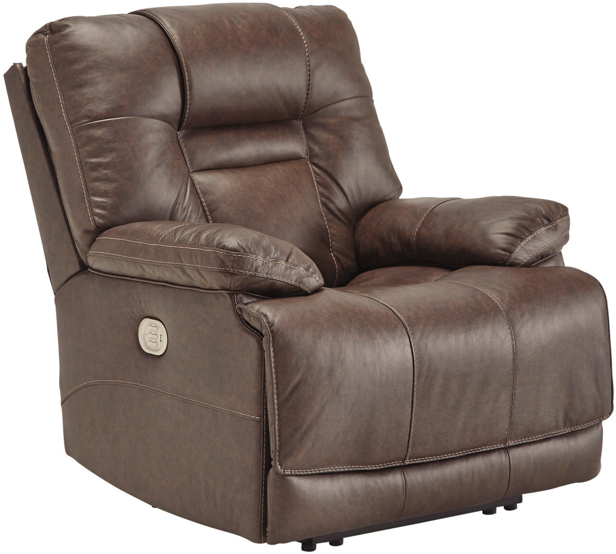 Wesley Top Grain Leather Power Recliner with Adjustable Lumbar and Headrests