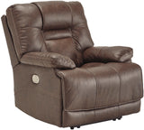 Wesley Top Grain Leather Power Recliner with Adjustable Lumbar and Headrests