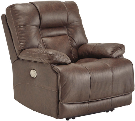Wesley Top Grain Leather Power Recliner with Adjustable Lumbar and Headrests