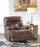 Wesley Top Grain Leather Power Recliner with Adjustable Lumbar and Headrests