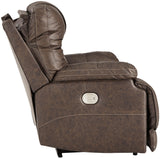Wesley Top Grain Leather Power Recliner with Adjustable Lumbar and Headrests