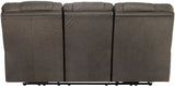 Wesley Gray Top Grain Leather Reclining  Sofa with Adjustable Lumbar and Headrests